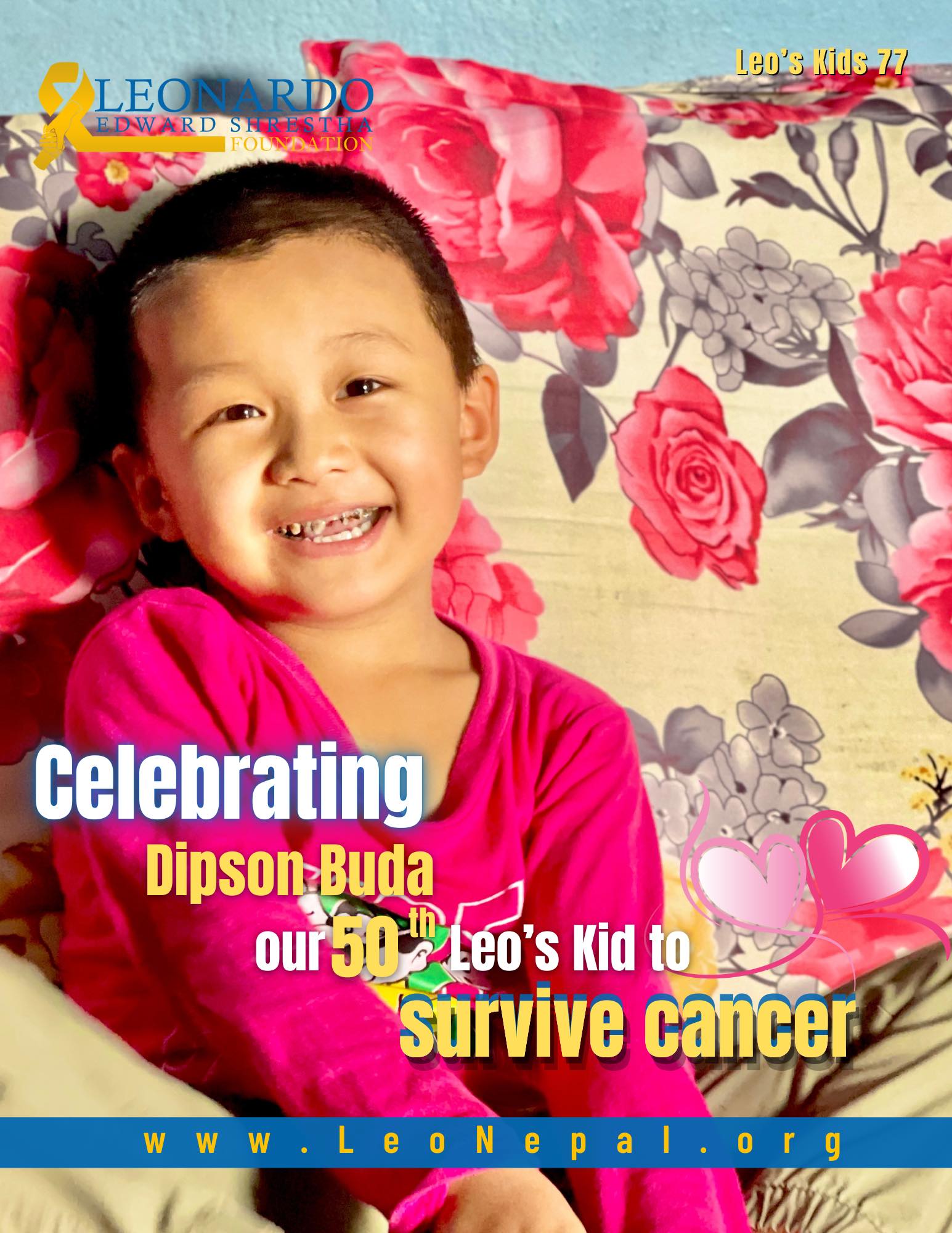 Celebrating Dipson, our 50th Leo’s Kid to survive cancer! Leonardo